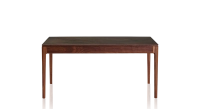 Table extensible 6 à 12 personnes en noyer et céramique allonges céramique avec bois teinte naturelle et plateau et allonges céramique brun oxydé 140x100 cm Table extensible 6 à 12 personnes en noyer et céramique allonges céramique avec bois teinte naturelle et plateau et allonges céramique brun oxydé 140x100 cm