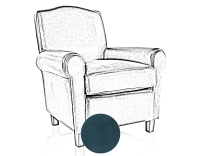 Fauteuil club cuir bleu Fauteuil club cuir bleu