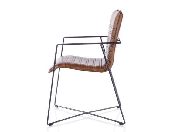 Fauteuil de bureau cuir cognac