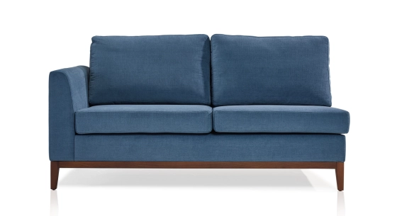 3 seater left hand module denim fabric