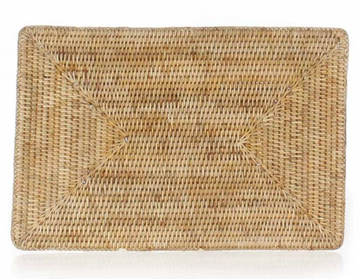 Natural rattan placemat, sold individually Natural rattan placemat, sold individually