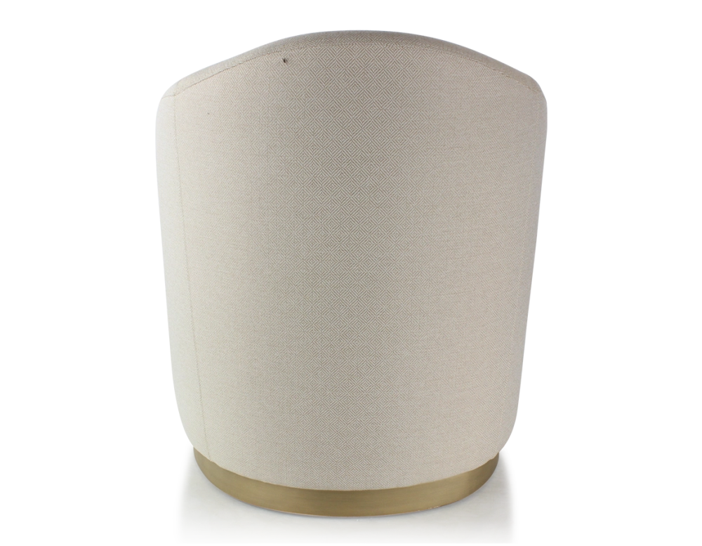 Club armchair fabric beige chevron fabric, brass-effect wooden base Club armchair fabric beige chevron fabric, brass-effect wooden base