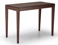 Console fixe en noyer sans tiroir teinte naturelle 100x40 cm