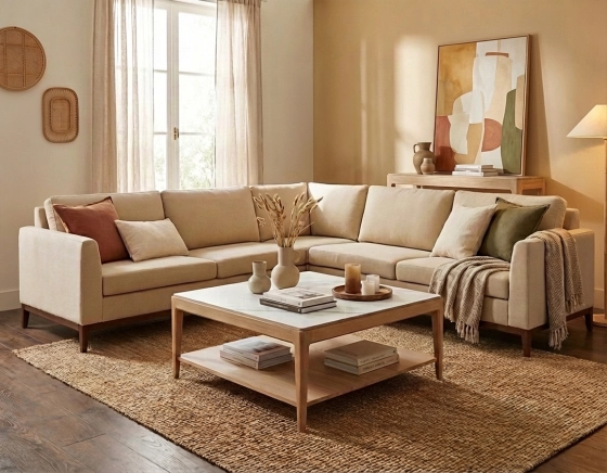 Table basse carrée en chêne et céramique avec tablette en bois teinte naturelle plateau céramique effet marbre blanc 100x100 cm