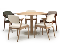 Scandinavian chair walnut-stained wood with forest green velvet seat. Scandinavian chair walnut-stained wood with forest green velvet seat.