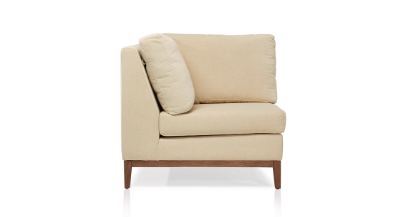 Module d'angle tissu crème