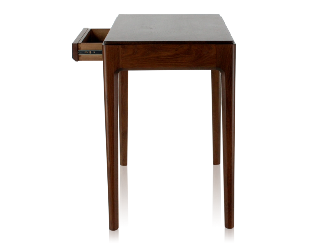 Bureau design en chêne teinte marron foncé L80 cm Bureau design en chêne teinte marron foncé L80 cm