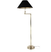 Lampadaire salon articulé doré abat jour noir intérieur doré Lampadaire salon articulé doré abat jour noir intérieur doré