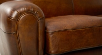 2 seater leather club sofa vintage brown piped armrests 2 seater leather club sofa vintage brown piped armrests