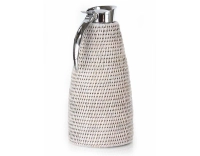 Thermos en rotin blanc 1.3 litre Thermos en rotin blanc 1.3 litre