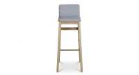 Oak bar stool H80 cm wood stain X seat fabric Y