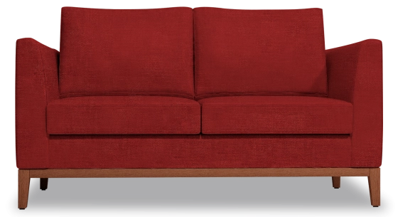 Canapé design 2 places tissu orange brulé