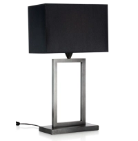 Black double floor lamp with black shade Black double floor lamp with black shade