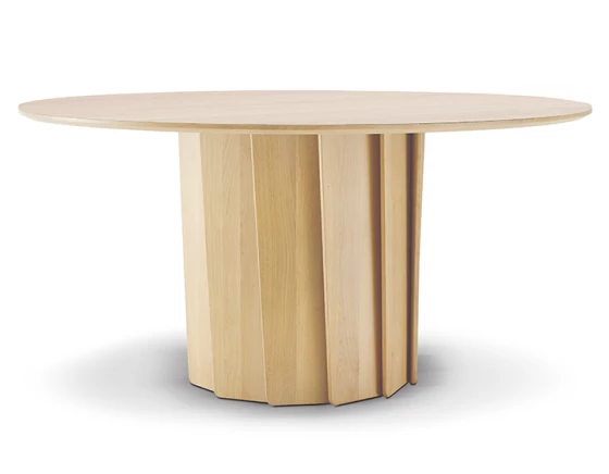 Table salle à manger ronde en chêne naturel 120 cm