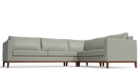 6-seater corner sofa pearl grey leather (2.5g - a - 2.5d) 6-seater corner sofa pearl grey leather (2.5g - a - 2.5d)