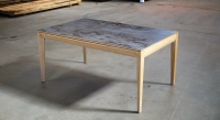 Table extensible 6 à 10 personnes en chêne et céramique allonges bois avec bois teinte naturelle et plateau céramique ossido 160x100 cm Table extensible 6 à 10 personnes en chêne et céramique allonges bois avec bois teinte naturelle et plateau céramique ossido 160x100 cm