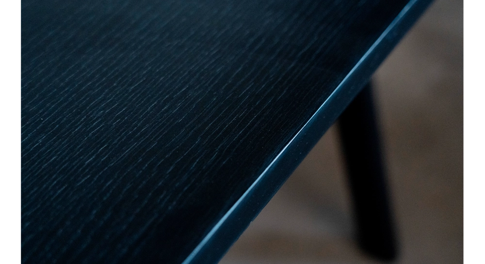 Escritorio de diseño de roble teinte noire L120 cm