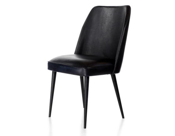 Chaise vintage cuir noir