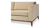 Canapé d'angle méridienne gauche 4 places tissu crème (MG - 2D) Canapé d'angle méridienne gauche 4 places tissu crème (MG - 2D)