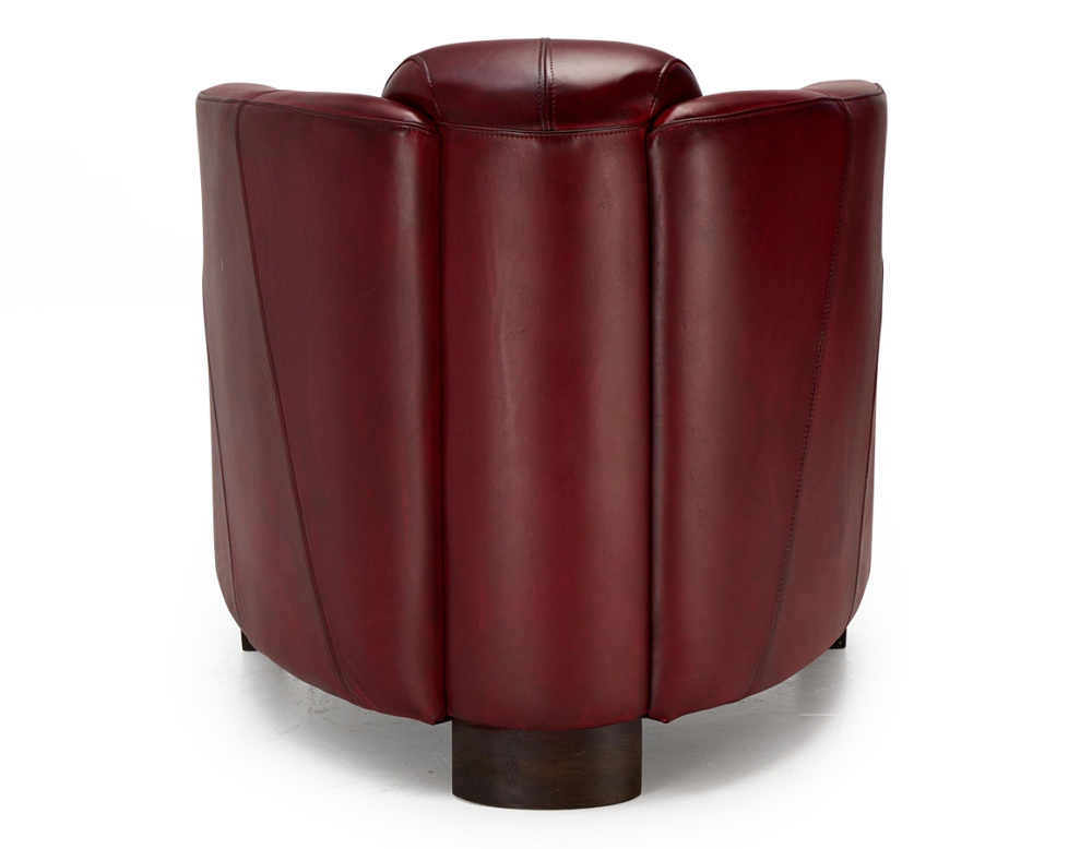 Leather club armchair carmine red Leather club armchair carmine red