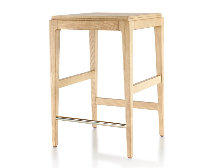 Tabouret de bar design H60 cm bois teinte naturelle assise bois Tabouret de bar design H60 cm bois teinte naturelle assise bois