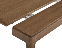 Console extensible en chêne avec 2 allonges teinte noyer 100x50 cm Console extensible en chêne avec 2 allonges teinte noyer 100x50 cm