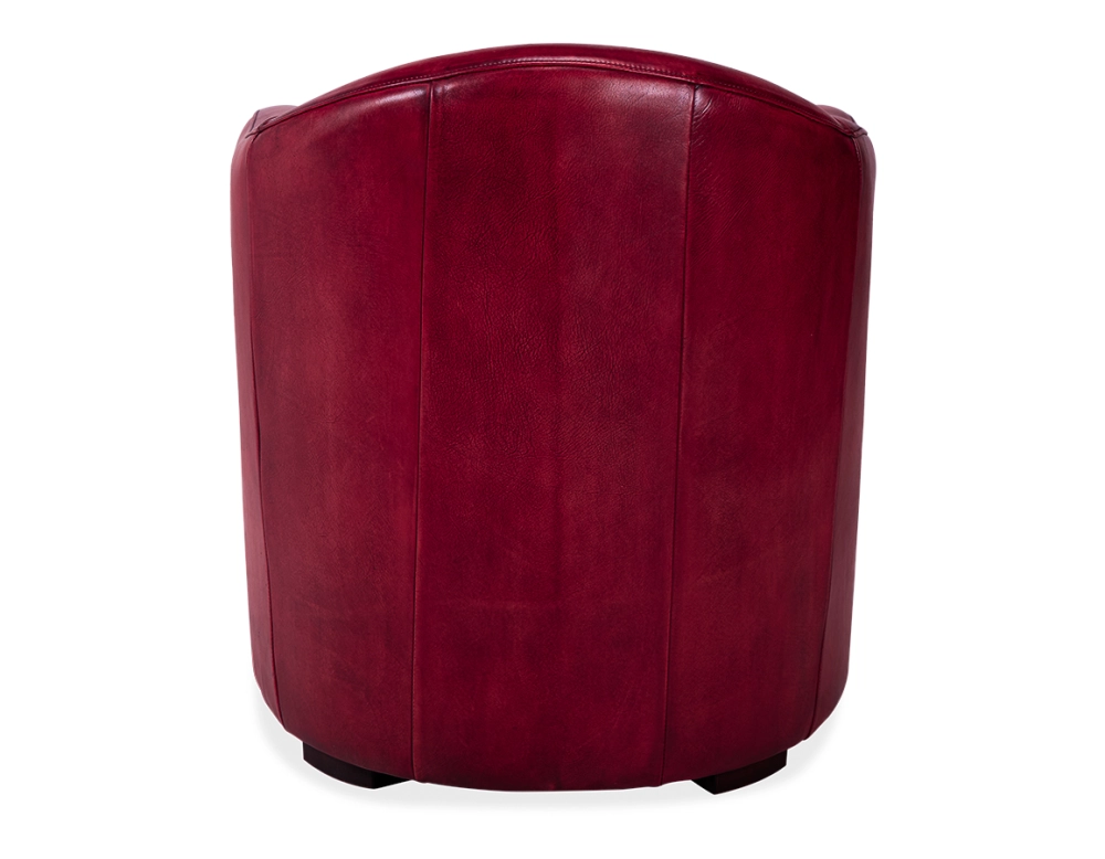 Fauteuil club cuir rouge carmin Fauteuil club cuir rouge carmin