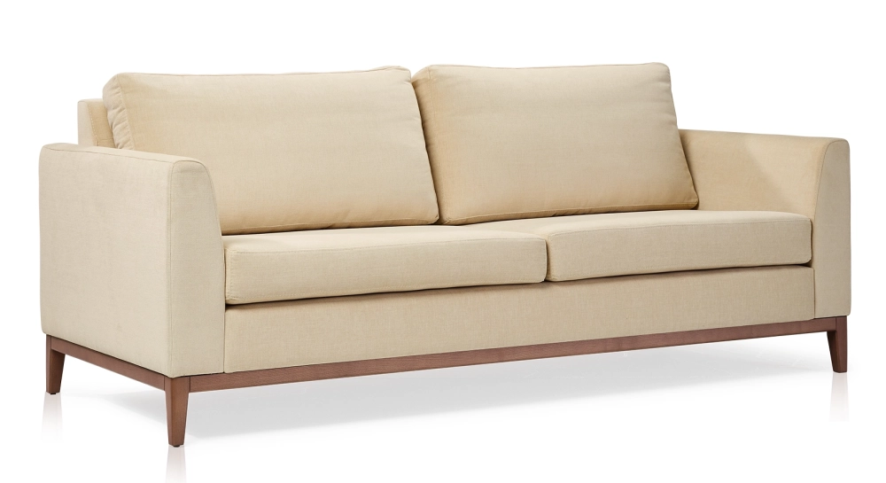 Canapé design 3 places tissu crème Canapé design 3 places tissu crème