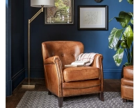 Leather club armchair light brown Leather club armchair light brown