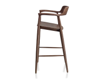 Tabouret de bar h80 cm bois teinte noyer Tabouret de bar h80 cm bois teinte noyer