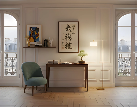 Console fixe en chêne teinte marron foncé 100x40 cm