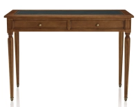 Bureau ancien style Louis XVI plateau cuir vert L110 cm Bureau ancien style Louis XVI plateau cuir vert L110 cm