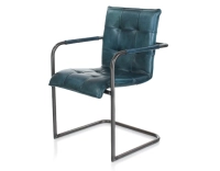 Fauteuil de bureau cuir bleu Fauteuil de bureau cuir bleu