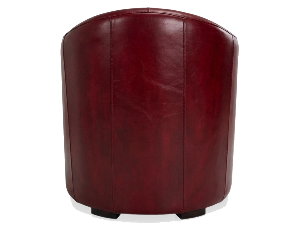 Leather club armchair burgundy