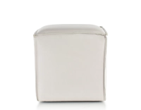 Pouf cuir de vachette gris perle Pouf cuir de vachette gris perle