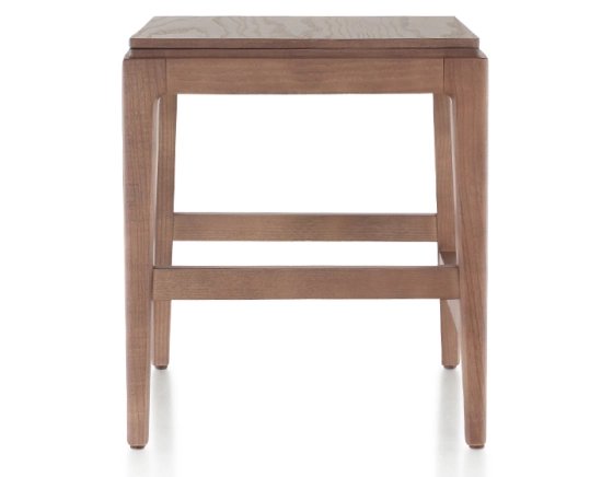 H45 cm design stool walnut stained wood seat wood