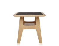 Table basse rectangulaire en chêne et céramique avec bois teinte naturelle plateau céramique effet marbre noir 100x50 cm Table basse rectangulaire en chêne et céramique avec bois teinte naturelle plateau céramique effet marbre noir 100x50 cm