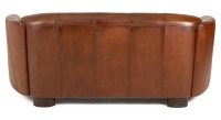 Canapé club cuir 3 places marron vintage Canapé club cuir 3 places marron vintage