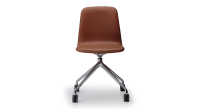 Office chair with 5 branches assise cuir camel