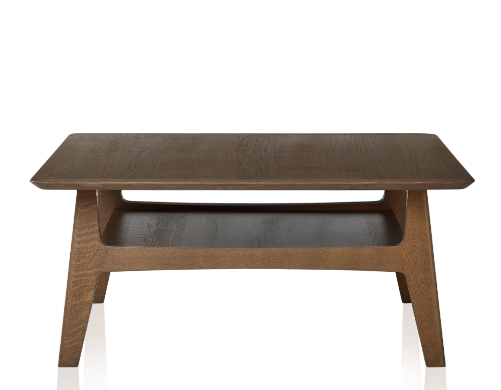 Square oak coffee table walnut stain 100x100 cm 100x100 cm Square oak coffee table walnut stain 100x100 cm 100x100 cm