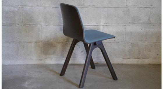 Designer chairs oak natural finish and burgundy red fabric