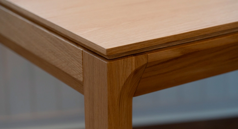 Table extensible 6 à 8 personnes en chêne allonge bois teinte naturelle 140x90 cm