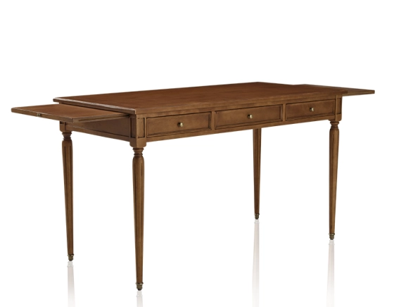 Bureau ancien style Louis XVI plateau bois L130 cm