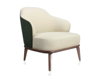 Designer armchair forest green and cream fabric Designer armchair forest green and cream fabric