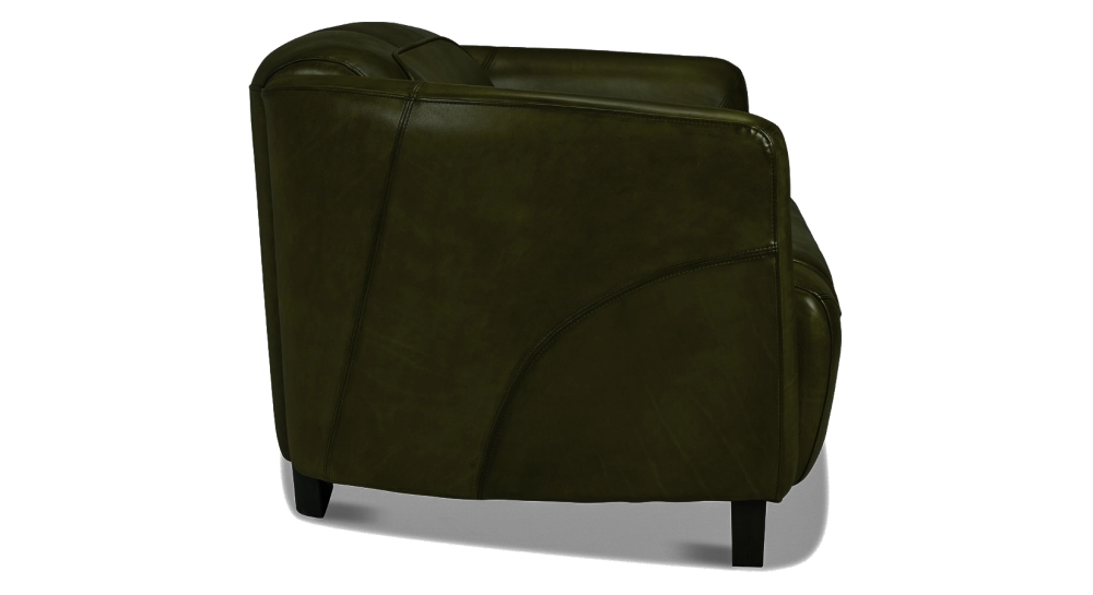 Canapé club cuir 2 places vert olive Canapé club cuir 2 places vert olive