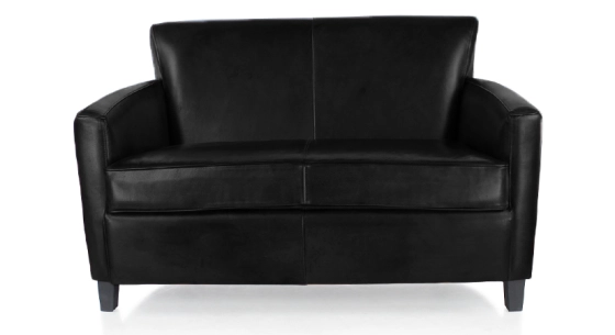 Canapé club cuir 2 places noir