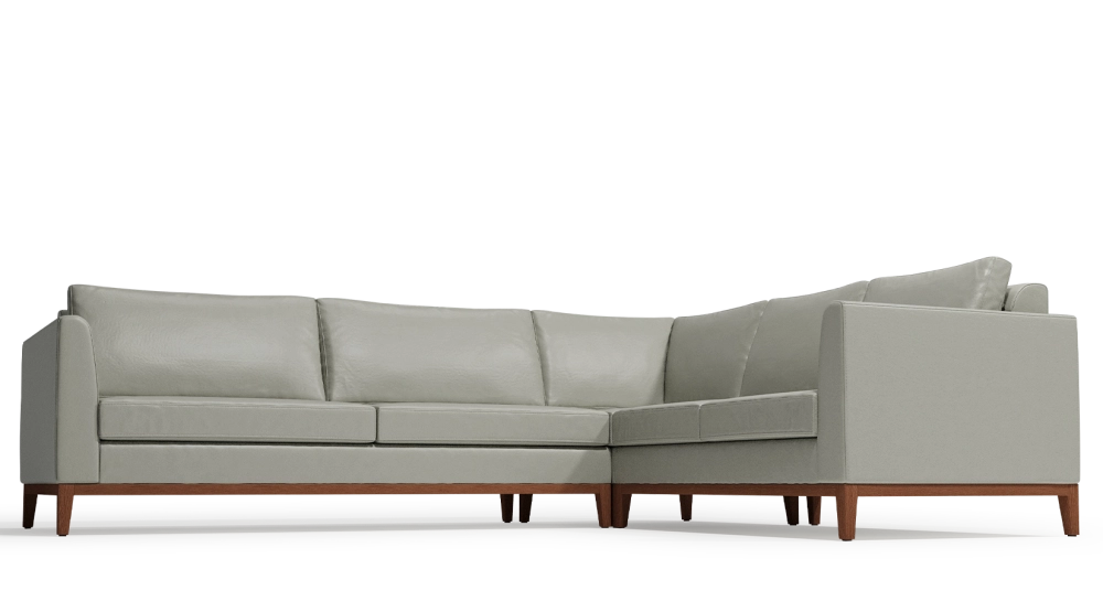 6-seater corner sofa pearl grey leather (2.5g - a - 2.5d) 6-seater corner sofa pearl grey leather (2.5g - a - 2.5d)