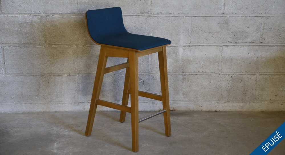 Oak bar stool H80 cm wood stain X seat fabric Y