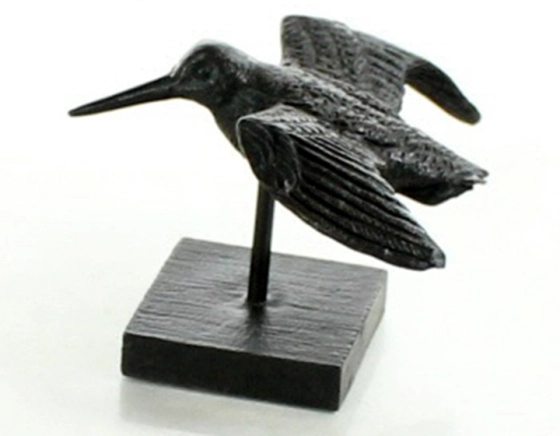 Bronze animalier snipe in flight