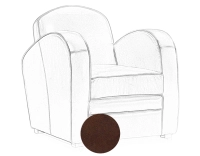 Fauteuil club cuir marron soutenu Fauteuil club cuir marron soutenu